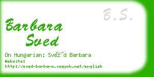 barbara sved business card